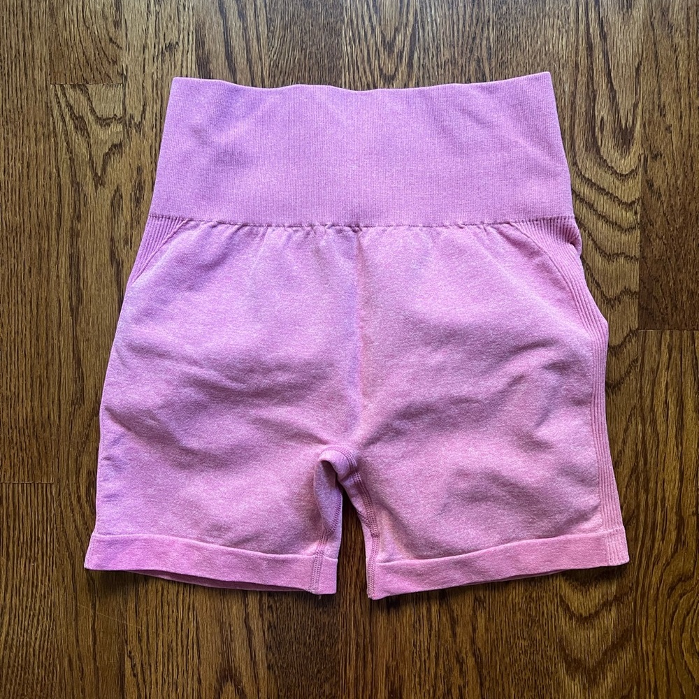 pink biker shorts